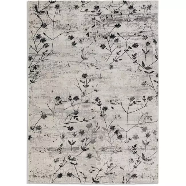 Teppich Antea Vintage Blumen schwarz 133x190cm 