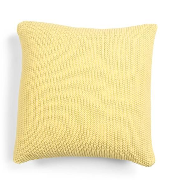 Marc O'Polo Kissen quadratisch Nordic Knit in Pale Yellow 