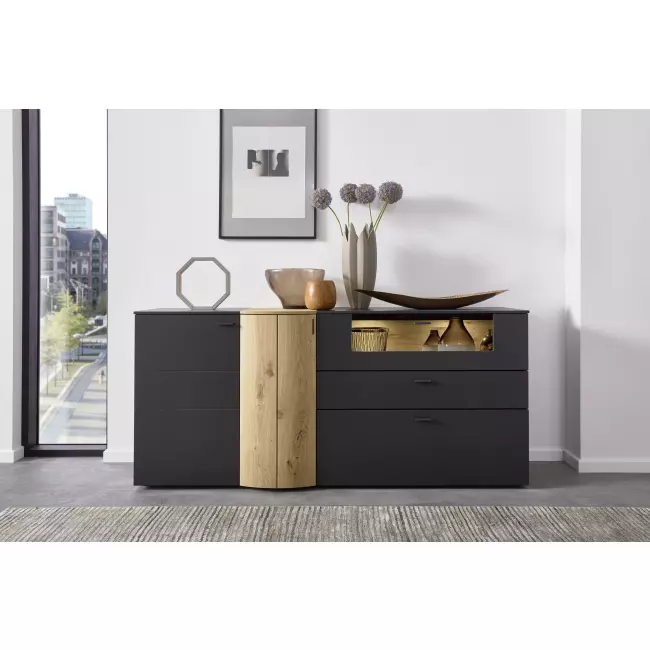 Musterring Sigra Sideboard in Eiche / Anthrazit 