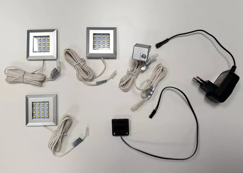 Wohn-Concept PROVENCE 3er Set LED-Unterbaubeleuchtung mit 2m Kabel Warmweiß 