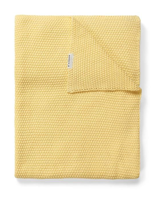 Marc O'Polo Decke Nordic Knit in Pale Yellow 