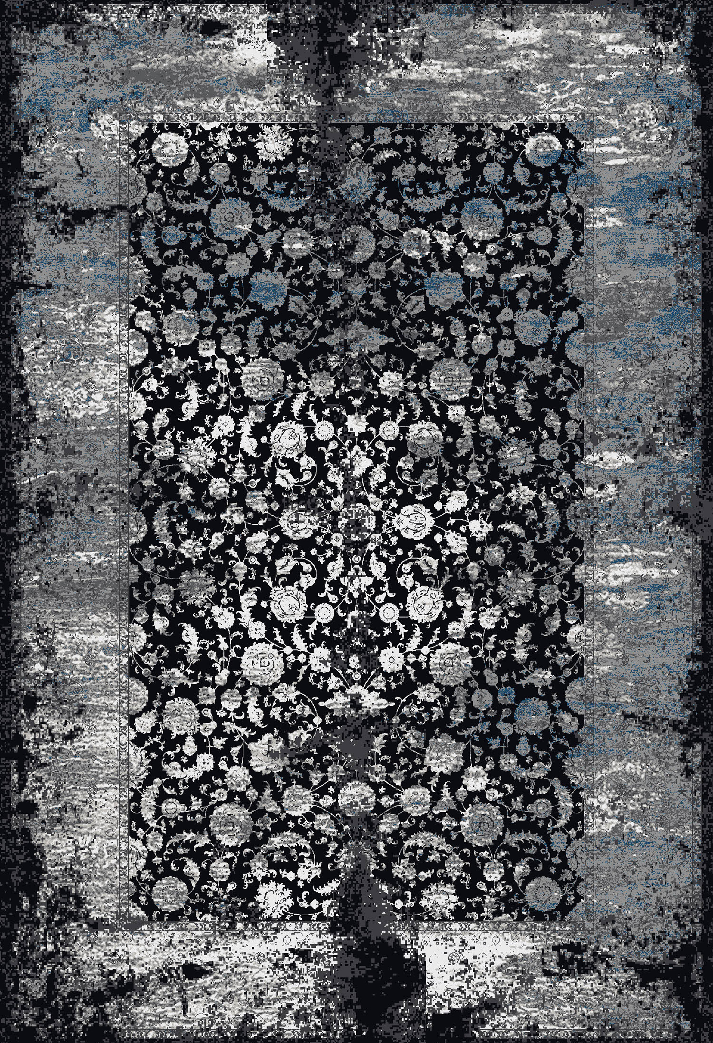 Musterring Deluxe Collection Colorado Teppich in Grau-Schwarz 