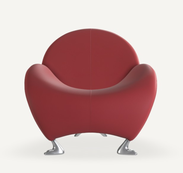 Leolux Papageno Sessel in Leder Rot 