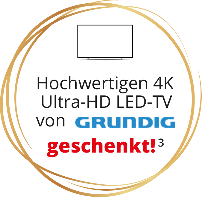 LED-TV Fernseher von Grundig geschenkt!